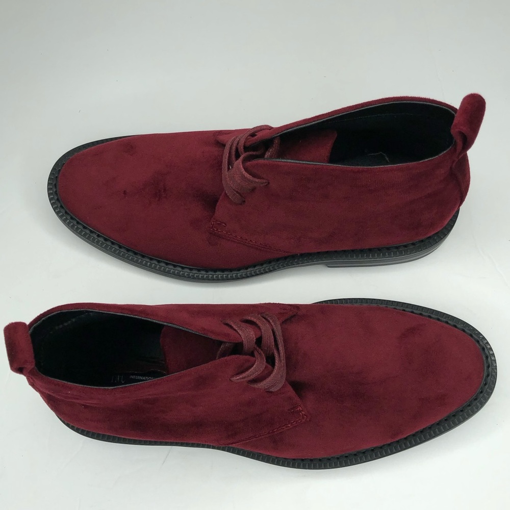 I.N.C mens Salem Velvet Burgundy Chukka Boot shoe - Picture 5 of 8